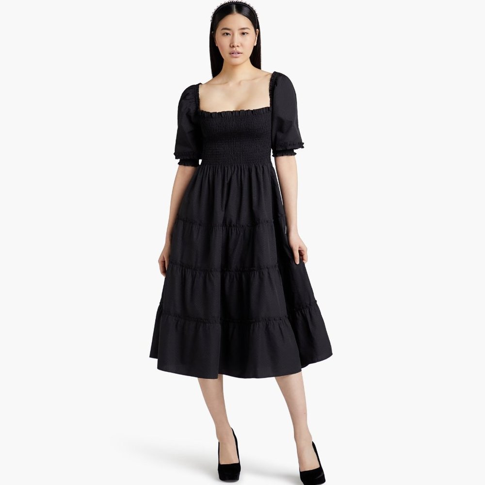 VGUC Hill House Home Black Dot Nesli Nap Dress L